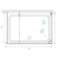 Душевой уголок RGW WA-005-1B (WA-002B+Z-060-2B) прямоугольный   70*100*195 351005170-14 профиль Чёрный стекло Прозрачное 6 мм RGW
