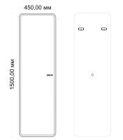 Зеркало с подсветкой и часами ART&MAX Terni AM-Ter-450-1500-DS-F-T