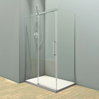 Душевой угол раздвижной прямоугольный RV070CH-15090-01-C4 1500х900х1950 Цвет профиля Хром Стекло Прозрачное Veconi
