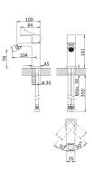 Смеситель для биде однорычажный, без донного клапана  PORTA-BS1-01-W0 Хром ручка  Хром Cezares