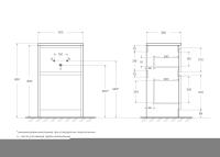 База под керамическую раковину напольная с двумя выкатными ящиками KRAFT39-500/390-2C-PIA-BO BelBagno