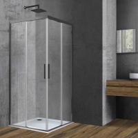 Душевой уголок Soft VSS-3SO100CLGM, 1000*1000, вороненая сталь, стекло прозрачное, , шт