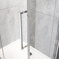 Душевой угол раздвижной прямоугольный RV033R-90100-06-C7 900х1000х1950 Цвет профиля Хром Стекло Дождь Veconi