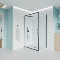 Душевой угол раздвижной E1-SP-GR-140100-01-C9 1400х1000x1950 Цвет профиля Графит брашинг Стекло  Прозрачное Veconi