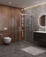 Душевой уголок, прямоугольный MOLVENO-AH-21-80+20-C-Cr-IV 1000x800x1950 Cezares