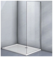 Фиксированная боковая панель без верхнего и нижнего профиля E-SP-GR-70-12-C9 700x1950 Цвет профиля Графит брашинг Стекло  Тонированное матовое Veconi